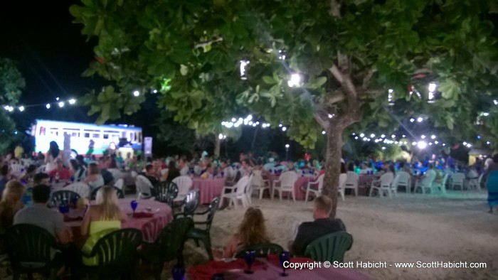 There was a beach party going on...