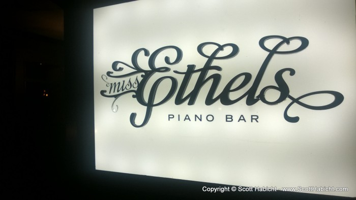 But we opted for the piano bar.