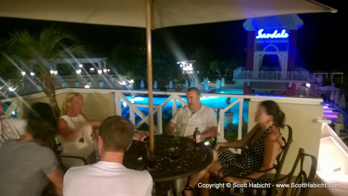 We grabbed a poolside table and relaxed for the rest of the evening.