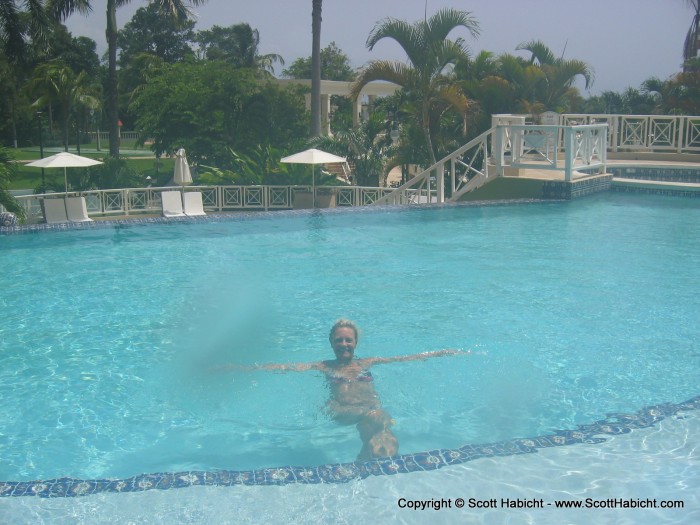 The next day after our dive, we headed to a smaller pool near the big pool to relax while our lunch was being made.