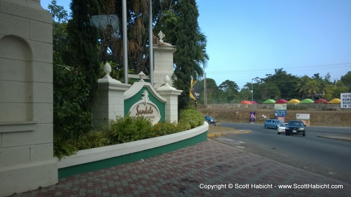 There is another Sandals resort next door, but you're only allowed there if you are staying at that resort.