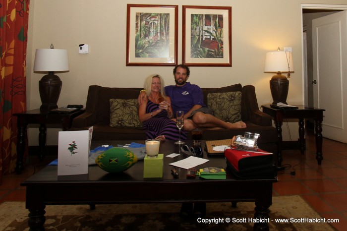 Our last night on the resort, and this was our going out shot. There was a Ravens pre-season game, hence the purple.