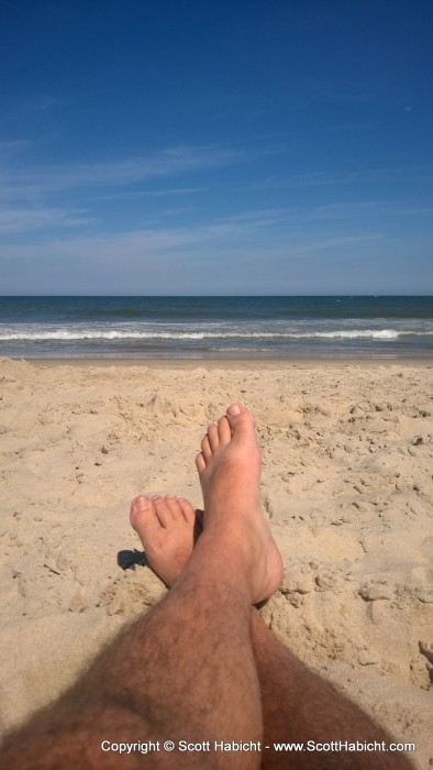 After all that running around, it was time to sit on the beach and do nothing.