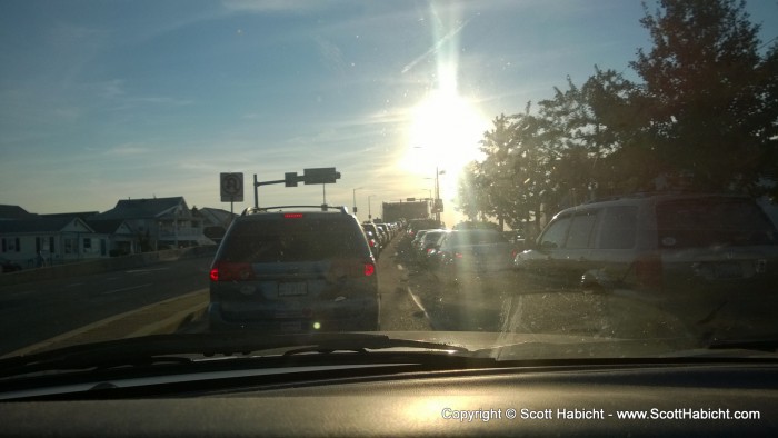 So we packed up and headed out of town. Of course, nothing like a draw bridge to delay your exit.