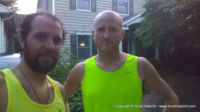 I went Running with Brian one evening, and it seems we wore matching shirts.