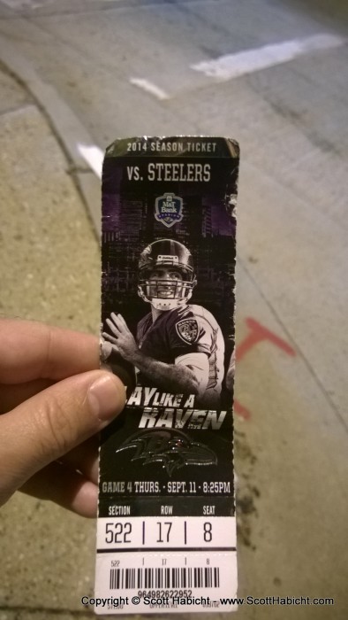 I finally did get a ticket, too bad the game was already over.