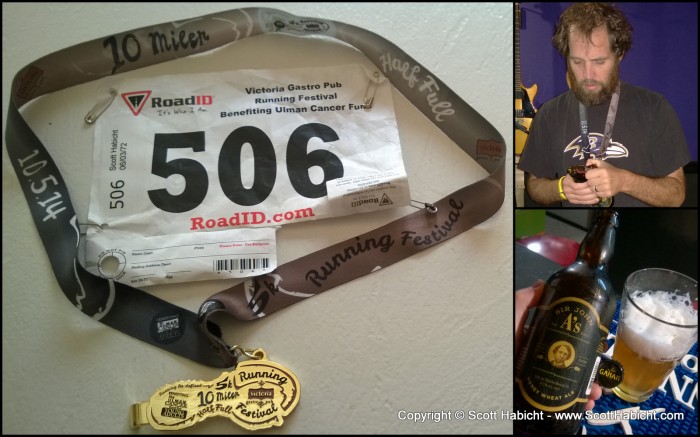 And I continued the party by making use of my new bottle opener!!! It was a great day, and I'm excited to run this race again next year.