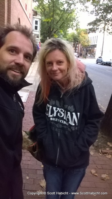 We stopped in Frederick, MD on the way home. BTW, that is the sweatshirt I bought her on the Seattle trip.