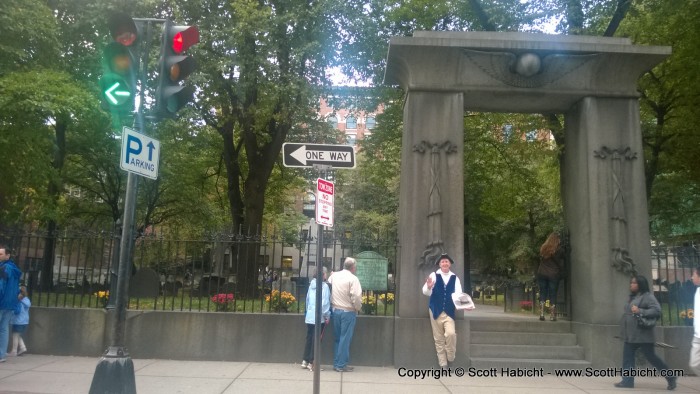 Passing by where Paul Revere and Mother Goose are buried.