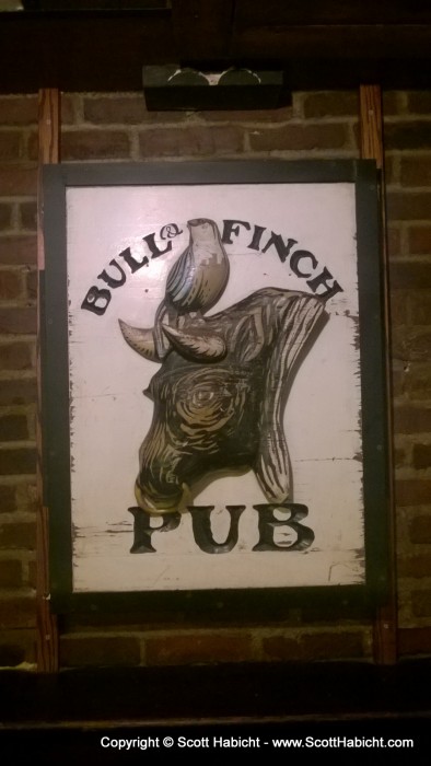 Before being on TV, it was called the Bull & Finch Pub.