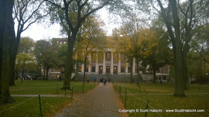 After a few beers, I walked briefly through the Harvard campus...