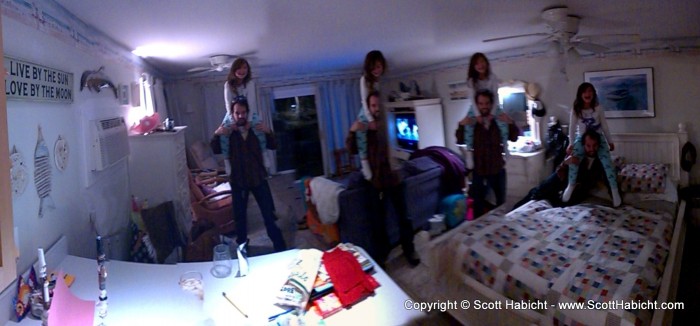 And some fun taking a panoramic picture.