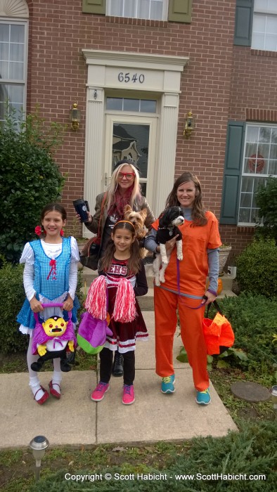 The girls, however, were headed to Main Street Ellicott City for some daylight trick or treating.