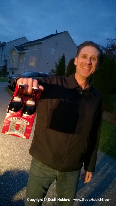 While I was waiting for them to come home, my neighbor Darin brought me beer!!!!!