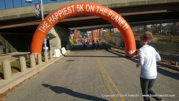 Coming down the final stretch was the orange zone...