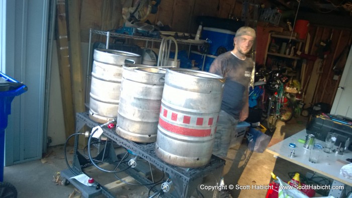 I went to JD's house to help him brew beer...