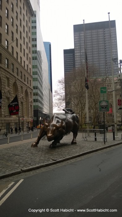 The meeting was near Wall Street.