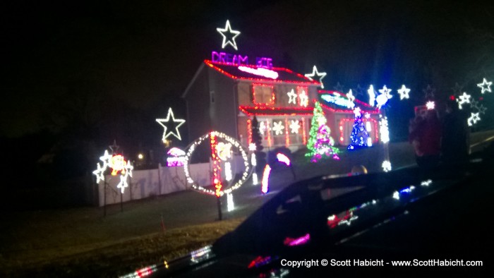 And on the way home from there looked at Christmas lights.