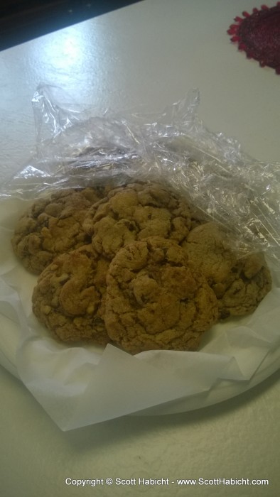 When we got home, Joe had left us cookies on our front porch.