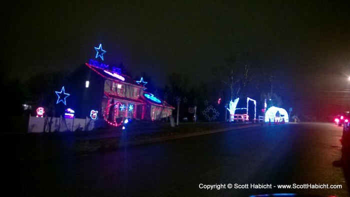 On the way home we stopped at this house for a great Christmas light display.