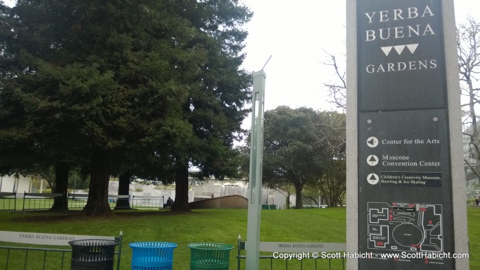 Through the Yerba Buena Gardens...