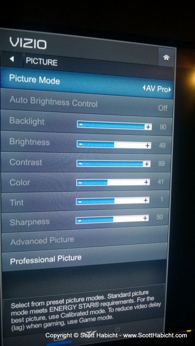 After tinkering with my TV for a few weeks, these were what I found to be the optimal settings.