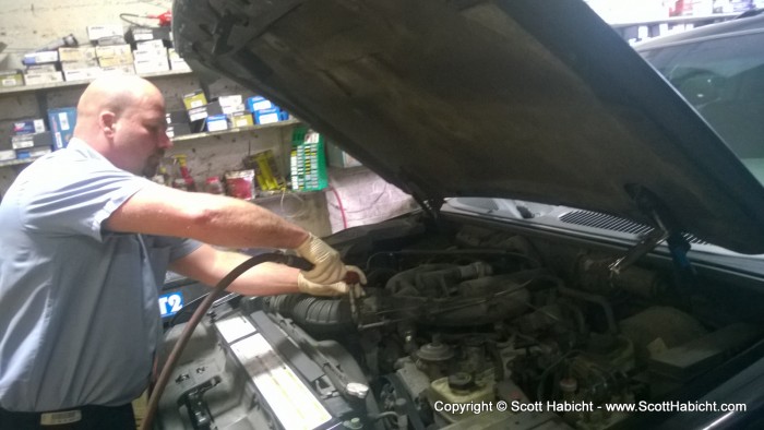 Robert is always happy to fix my truck for me.