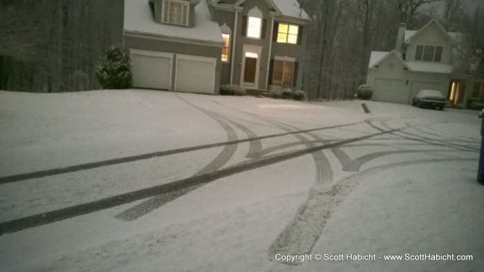 You missed the driveway by 5-6 feet and drove on my grass. I swear I don't think they care in the least that they are ruining everyones grass.