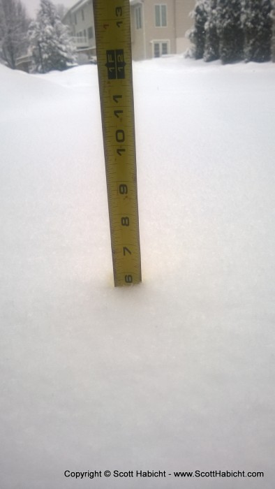 6 (not 12) inches of snow.