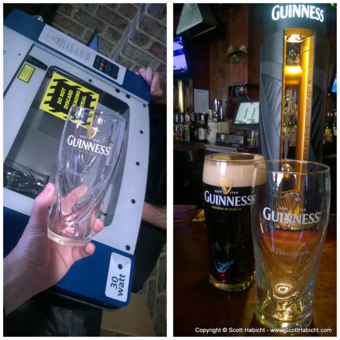 Guiness was engraving glasses. Look what I got.