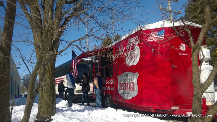 There was a food truck outside for grub...