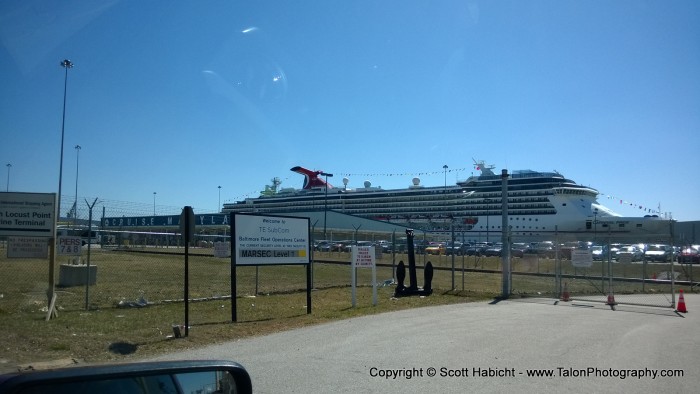 The ship was boarding passengers when we arrived.