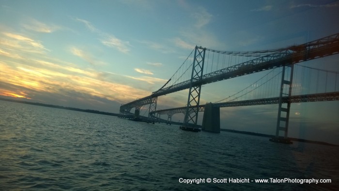 And we passed under the bay bridge.