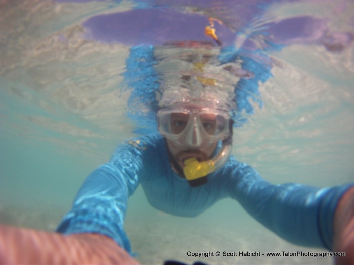 I did some solo snorkling.