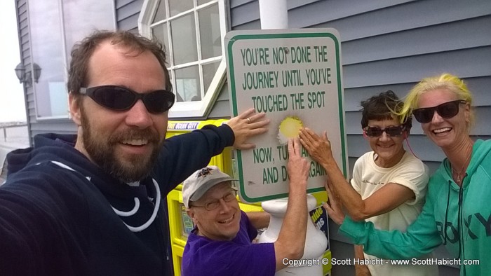 Knowing we were walking the entire boardwalk, we touched the sign.