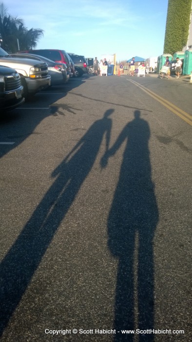 Kelli and I walking back to the convention.