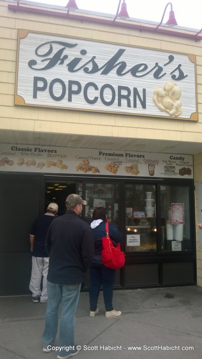 Chris picked up some white chedder popcorn that you can only get at the Rehoboth Beach location.