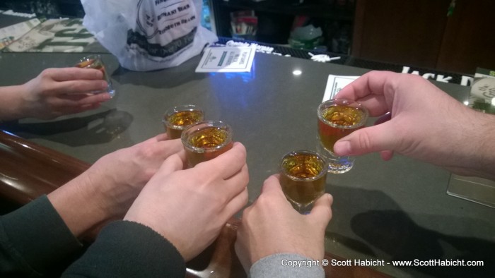 And then we stopped by the Greene Turtle for a round of shots.