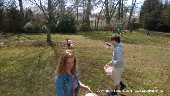 Easter, and the kids collected the eggs.