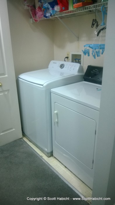 Our old washer died, so we had to get a new one.