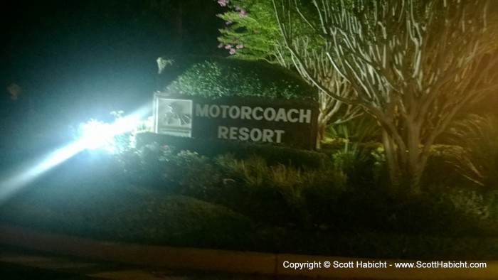 We then headed over to the motorcoach resort...