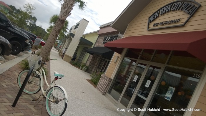 I had my beach bike with the basket, and decided to grab some food.