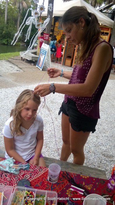 Amber decided to get some of her hair braided, too.