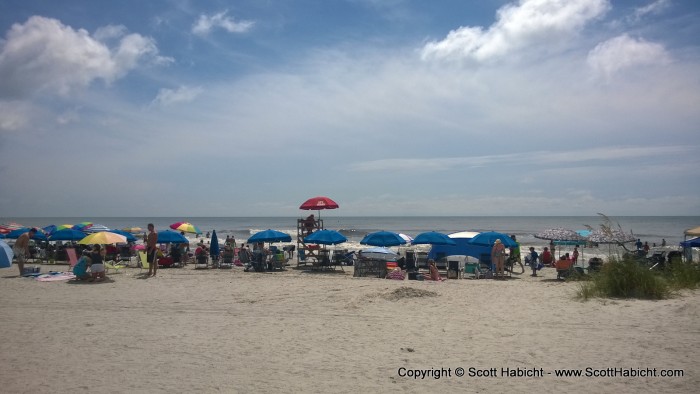 So I biked over and headed down to the beach.