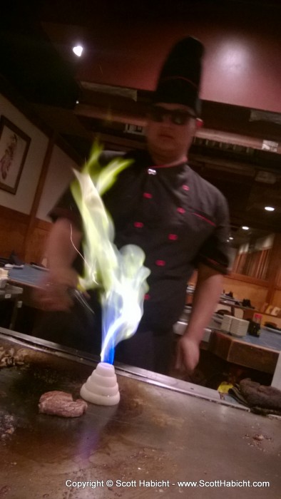 We all know the tricks of the Japanese steak house.