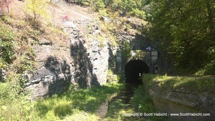 The hop farm is very close to the tow path, so it was an easy ride down to the Paw Paw Tunnel.