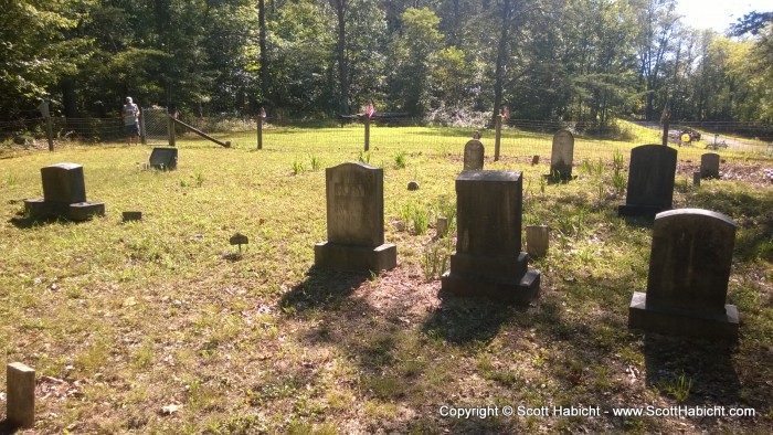 There was an old graveyard on site, with the most prominent name being Roby.