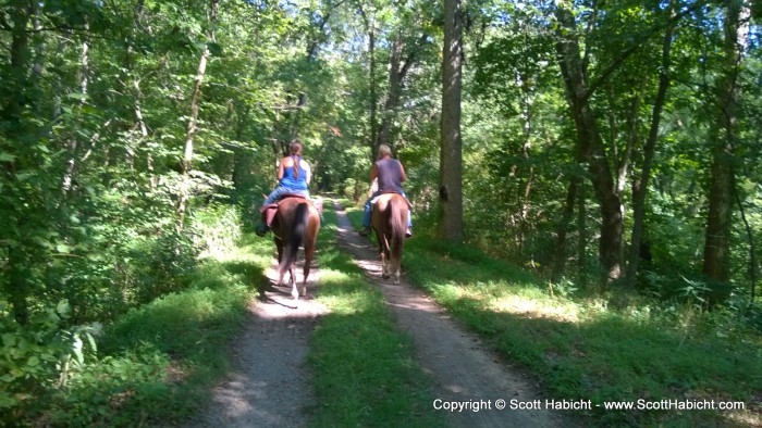 And came across some horseback riders as we walked.