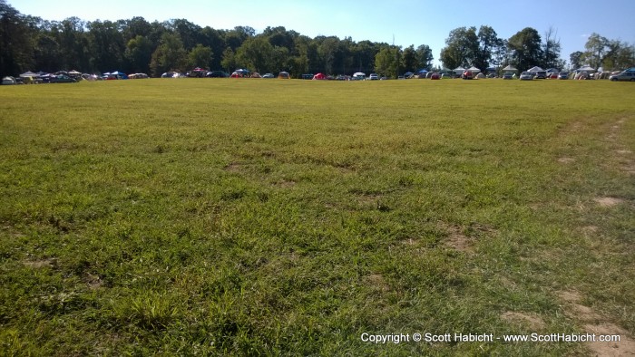 Coming back to the farm and you could see a lot of the camp sites.