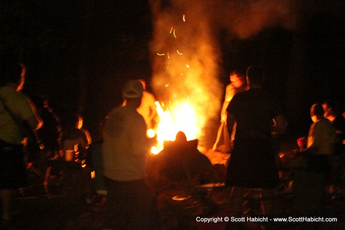 There was also quite a large fire going with several people playing guitar.